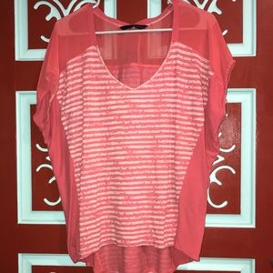 Coral Slouchy High-Low Calvin Klein Jeans Blouse Size M